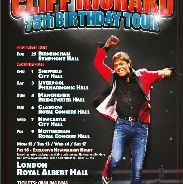 Sir Cliff Richard Announces 75th Birthday Tour