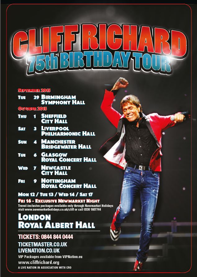 Cliff Richard 75th Birthday Tour