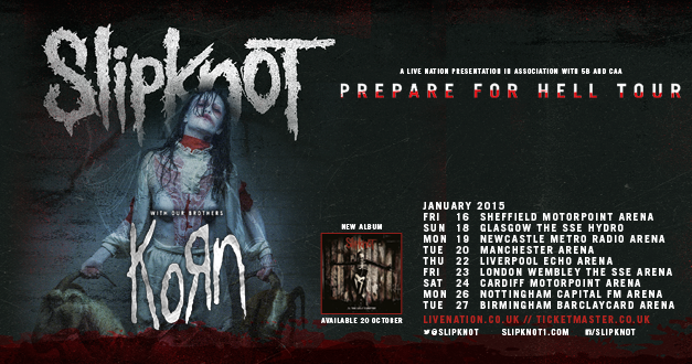 Slipknot and Korn Announce Manchester Tour Date