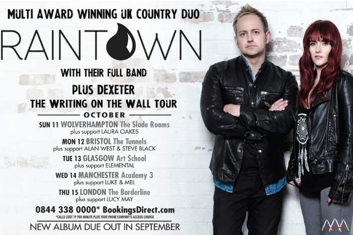 image of Raintown UK tour October 2015 poster