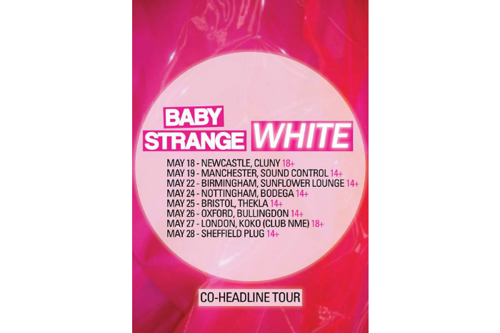 Baby Strange and White tour poster