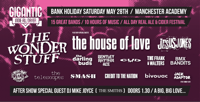 Gigantic Indie All Dayer Volume 3 – who’s on which stage?