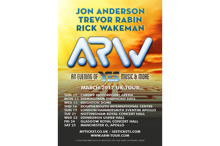 YES reform as ARW – announce Manchester Apollo gig
