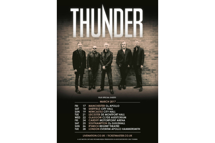 Thunder announce Manchester Apollo gig