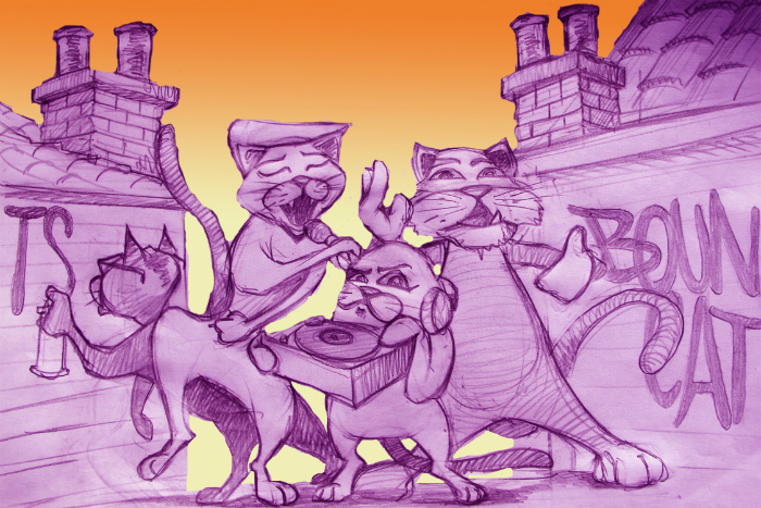 Bouncing cats and boom boom pups