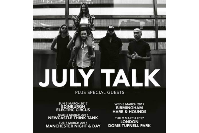 image of July Talk tour poster