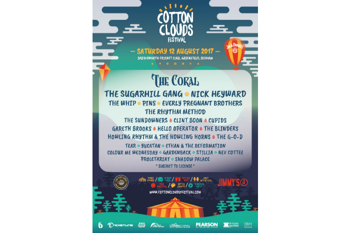 flyer for Cotton Clouds Festival 2017 in Saddleworth