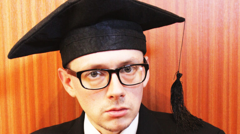 image of Thick Richard presenting his Swear School at Manchester's Contact