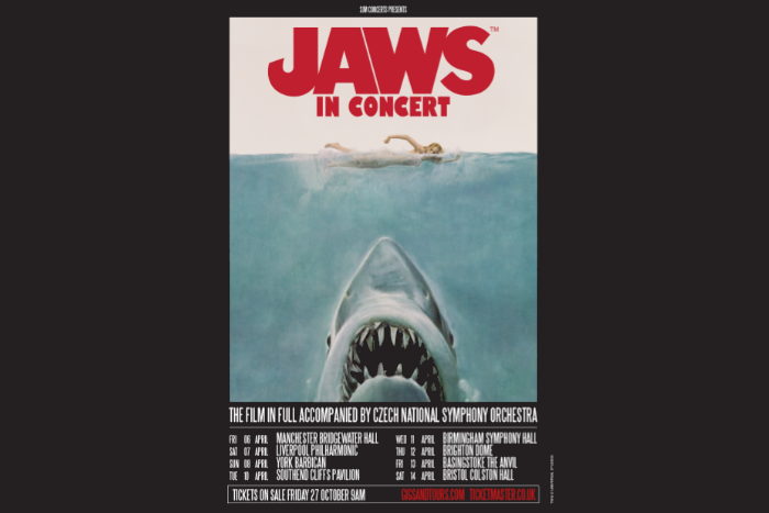 Jaws will be screened the Bridgewater Hall
