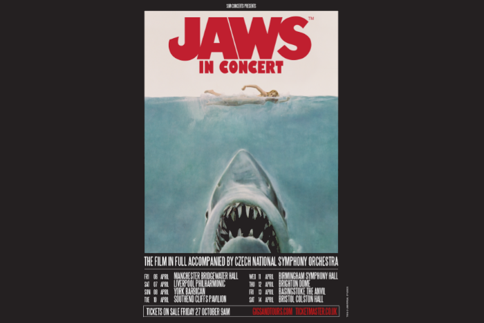 Jaws to be screened at Manchester’s Bridgewater Hall accompanied live by Czech National Symphony Orchestra