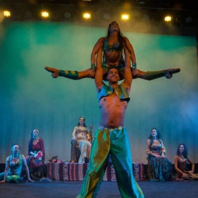 Wade Lewin and Maelle Mayel in Scheherazade and 1001 Nights. Image courtesy Paul Houlton.