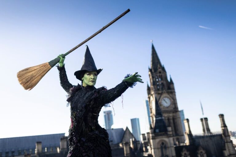 Elphaba casts her spell over Manchester ahead of the return of WICKED to the Palace Theatre - photo Phil Tragen