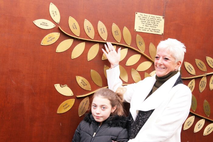 Frank Byrne has been honoured at The Christie on their Tree of Hope