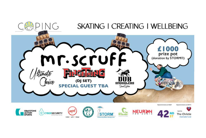 Mr Scruff joins skating community for new mental health event in Salford