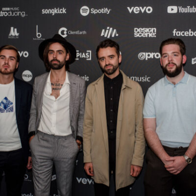 Scruff Of The Neck Records in Manchester - pictured (l-r) Jake Mazzuca, Matthew Boone, Mark Lippmann, Mitch Page - image courtesy Callum Baker