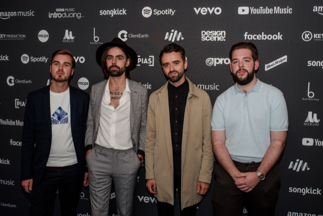 Scruff Of The Neck Records in Manchester - pictured (l-r) Jake Mazzuca, Matthew Boone, Mark Lippmann, Mitch Page - image courtesy Callum Baker