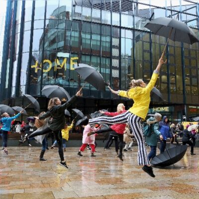 Singin in the Rain flashmob at HOME Manchester