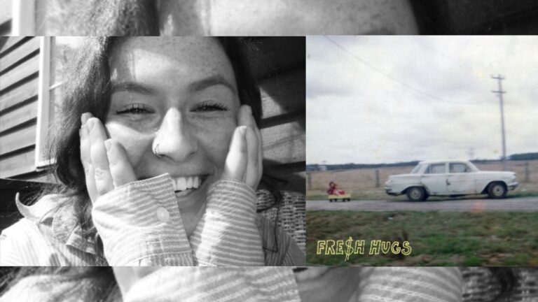 Tulliah - Fre$h Hugs - image of Tulliah courtesy Simon Eeles - artwork courtesy Alexandra Margetic