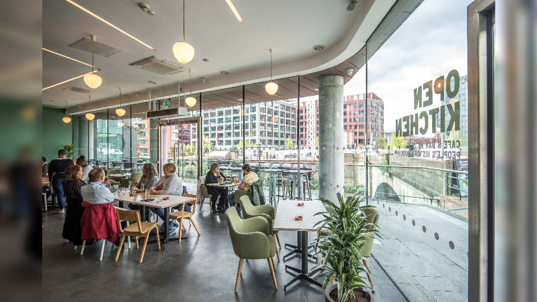 Open Kitchen Cafe & Bar at People's History Museum. Image courtesy of People's History Museum