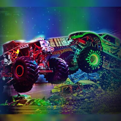 Hot Wheels Monster Trucks Glow Party Manchester