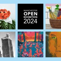 Manchester Open Exhibition 2024 - (Top line – left to right) Eve Grifftihs, Fleur Yearsley (Bottom line – left to right) Emelia Hewitt, Tinuke Fagbourn, Isaac Jordan