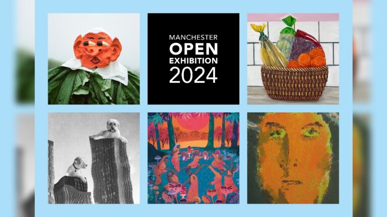Manchester Open Exhibition 2024 - (Top line – left to right) Eve Grifftihs, Fleur Yearsley (Bottom line – left to right) Emelia Hewitt, Tinuke Fagbourn, Isaac Jordan