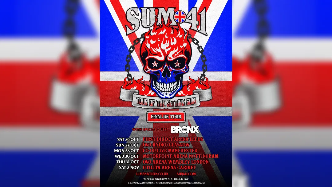 poster advertising Sum 41's UK farewell tour