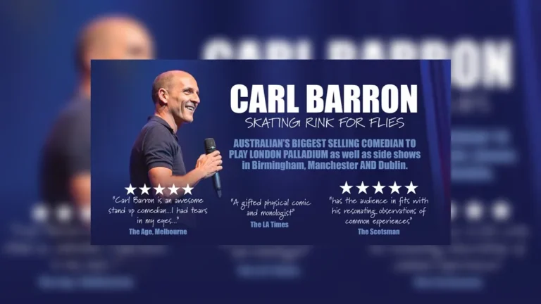 Promotional tour poster for Carl Barron's Skating Rink For Flies
