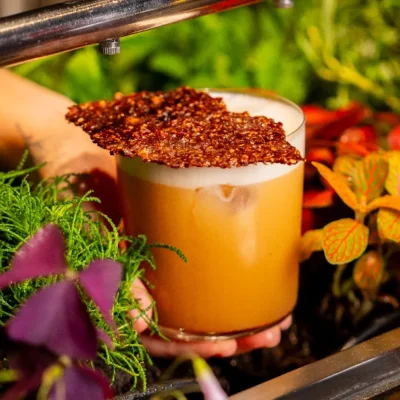 image of a cocktail served at Finders Keepers Bar, Islington Marina, Manchester