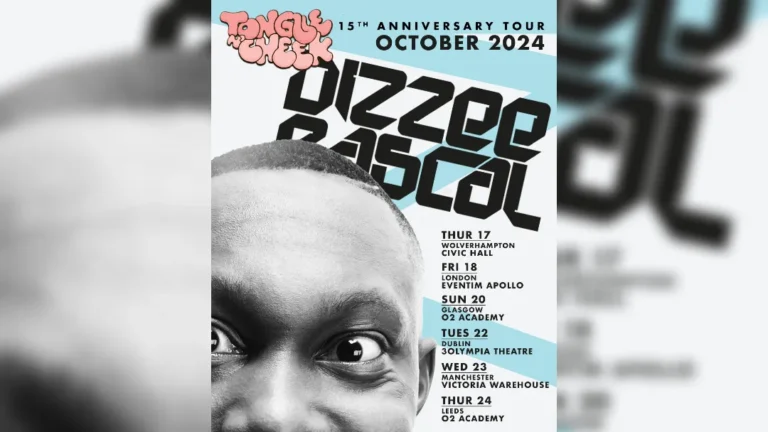 tour post for Dizzee Rascal's UK and Ireland tour 2024