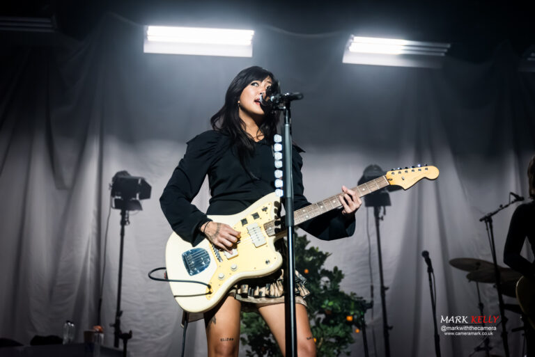 image of Beabadoobee headlining at Manchester's O2 Victoria Warehouse on 16 November 2024. image courtesy @markwiththecamera