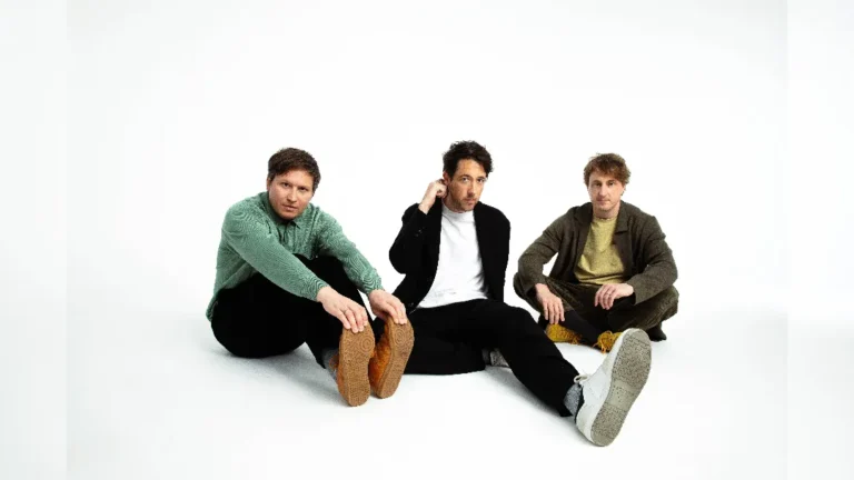 promotional image of The Wombats for new album Oh! The Ocean. image courtesy Julia Godfrey