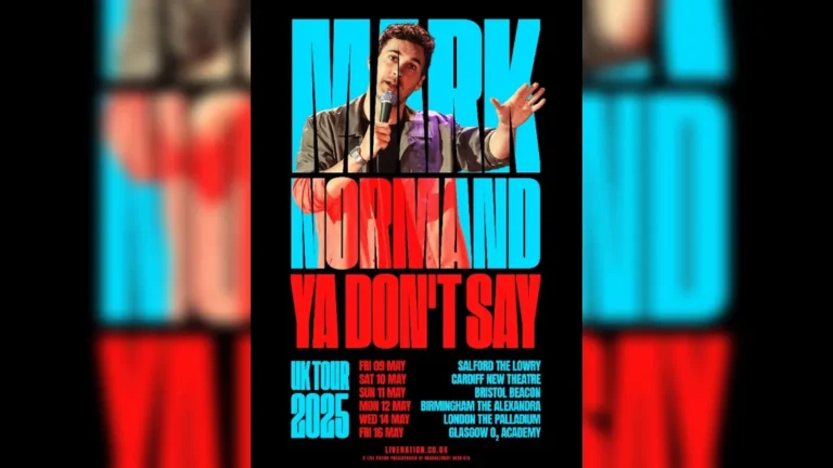 poster promoting Mark Normand's UK tour