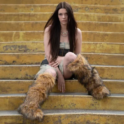 image of Courtney Hadwin sat on steps - image courtesy HP Photography