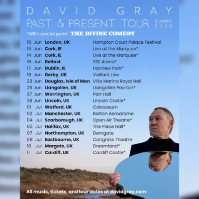 David Gray will headline a Manchester gig at Barton Aerodrome