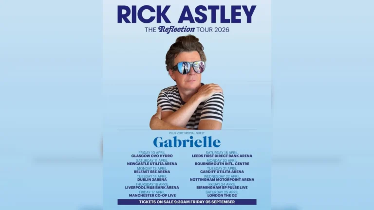 Rick Astley's Reflection Tour 2026 UK poster